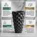 Bassino Geometric Black Pedestal Wash Basin