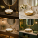 Bassino Gold Mandala Round Countertop Wash Basin
