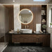Bassino Grey Marble Textured Countertop Wash Basin