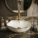 Bassino Luxury Floral Designer Countertop Wash Basin