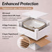Bassino Luxury White & Gold Ceramic Designer Countertop Wash Basin