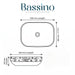 Bassino Luxury White & Gold Ceramic Designer Countertop Wash Basin