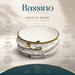Bassino Luxury White & Gold Marble Countertop Wash Basin 