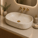 Bassino Marble Finish Ceramic Oval Countertop Wash Basin