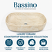 Bassino Marble Finish Ceramic Oval Countertop Wash Basin