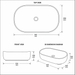 Bassino Marble Finish Ceramic Oval Countertop Wash Basin