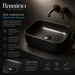 Bassino Matte Black Countertop Wash Basin 