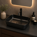 Bassino Matte Black Countertop Wash Basin 