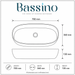 Bassino Matte Black Oval Countertop Wash Basin 