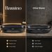 Bassino Matte Black Oval Countertop Wash Basin 