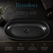 Bassino Matte Black Oval Countertop Wash Basin 