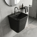 Bassino Matte Black Wall-Hung Wash Basin 