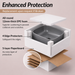 Bassino Matte Grey Rectangular Countertop Wash Basin