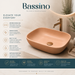 Bassino Matte Peach Countertop Wash Basin 