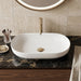 Bassino Matte White Oval Countertop Wash Basin 