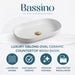 Bassino Matte White Oval Countertop Wash Basin 