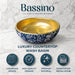 Bassino Round Blue Floral & Gold Ceramic Countertop Wash Basin