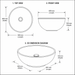 Bassino Round Blue Floral & Gold Ceramic Countertop Wash Basin