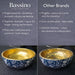 Bassino Round Blue Floral & Gold Ceramic Countertop Wash Basin