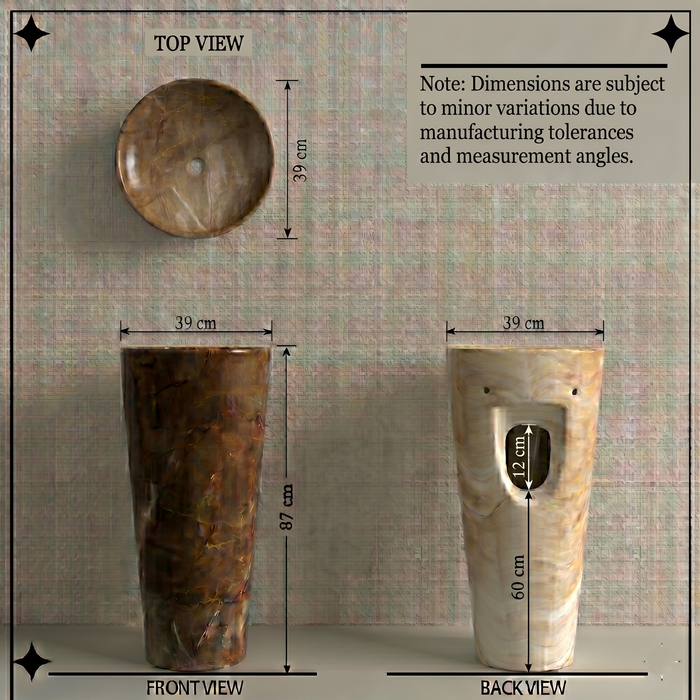 Bassino Round Pedestal Basin