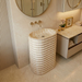 Bassino Textured Marble Pedestal Basin 