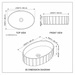 Bassino Textured Oval Countertop Wash Basin