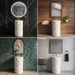 Bassino Textured Round Pedestal Basin