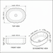 Bassino White Fluted Oval Countertop Wash Basin 