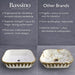 Bassino White & Gold Geometric Countertop Wash Basin