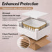 Bassino White & Gold Geometric Countertop Wash Basin