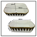 Bassino White & Gold Geometric Countertop Wash Basin
