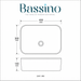 Bassino White & Gold Marble Countertop Wash Basin 
