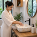 Bassino White & Gold Marble Countertop Wash Basin 