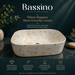 Bassino White & Gold Marble Countertop Wash Basin 