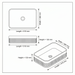 Bassino White Textured Rectangular Countertop Wash Basin 