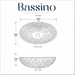 Bassino aqua blue textured glass table top wash basin, 500 x 360 x 155 mm oval countertop basin for modern luxury bathrooms