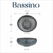 Bassino blue textured glass table top wash basin 450x450x150 mm round transparent designer basin for modern luxury bathroom countertop.