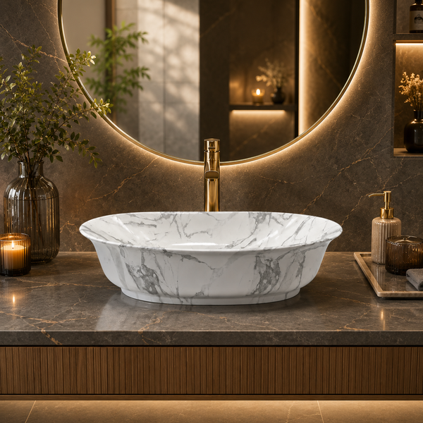 Premium Designer Table top/Counter top Wash Basin/Vessel sink (22x16x6 In)
