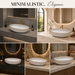 Bassino premium oval ceramic vessel wash basin with glossy white and gold border design