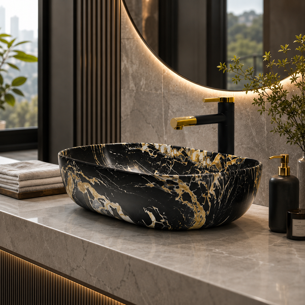 Premium Designer Table top/Counter top Wash Basin/Vessel sink (18x13x5.5 In)