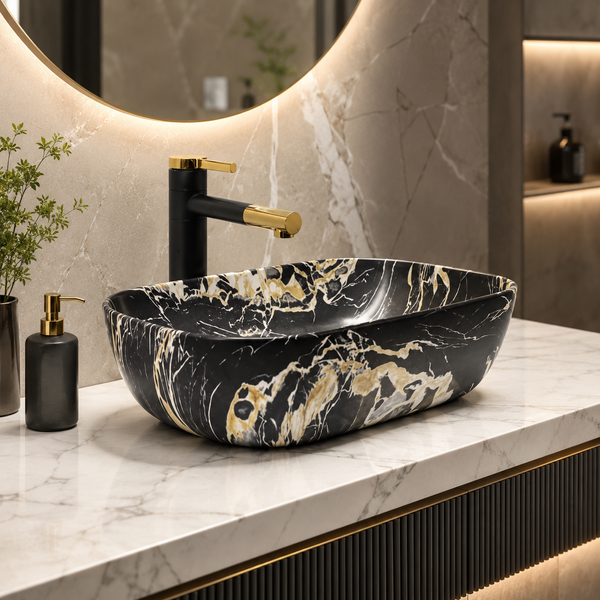 Premium Designer Table top/Counter top Wash Basin/Vessel sink (18x13x5.5 In)