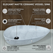 Bassino white marble pattern table top wash basin 560 × 355 × 130 mm with asymmetrical oval design for modern luxury bathroom countertops.