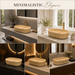 Beige Marble Ceramic Countertop Wash Basin – Luxury Oval Fluted Table Top Basin