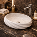 Beige Terrazzo_Matt_Oval_Countertop
