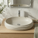Beige Terrazzo Matt Sculpted Oval Basin 2