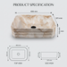 Beige onyx marble pattern ceramic rectangular table top wash basin 460x325x125 mm with rounded corners and horizontal ribbed exterior.