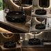 Black Glossy Ceramic Oval Countertop Wash Basin