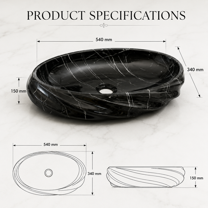 Black Glossy Ceramic Oval Countertop Wash Basin Size 