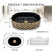 Black Gold Geometric Ceramic Countertop Wash Basin 