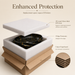 Black Gold Matte Ceramic Oval Countertop Wash Basin Packaging
